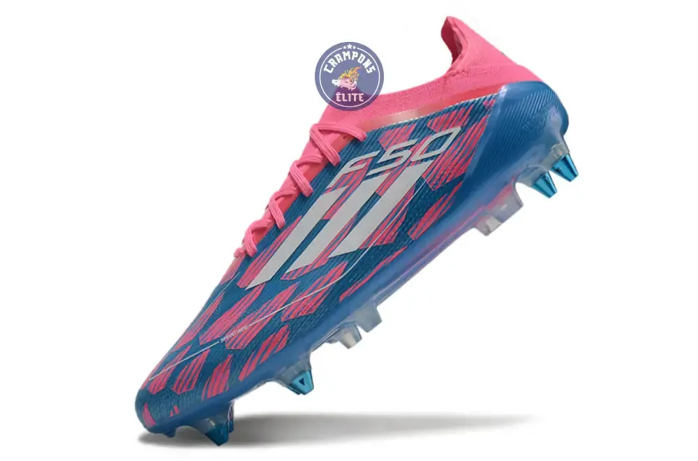 F50 Elite Lacets SG Reemergence - Bleu/Blanc/Rose - Image 4