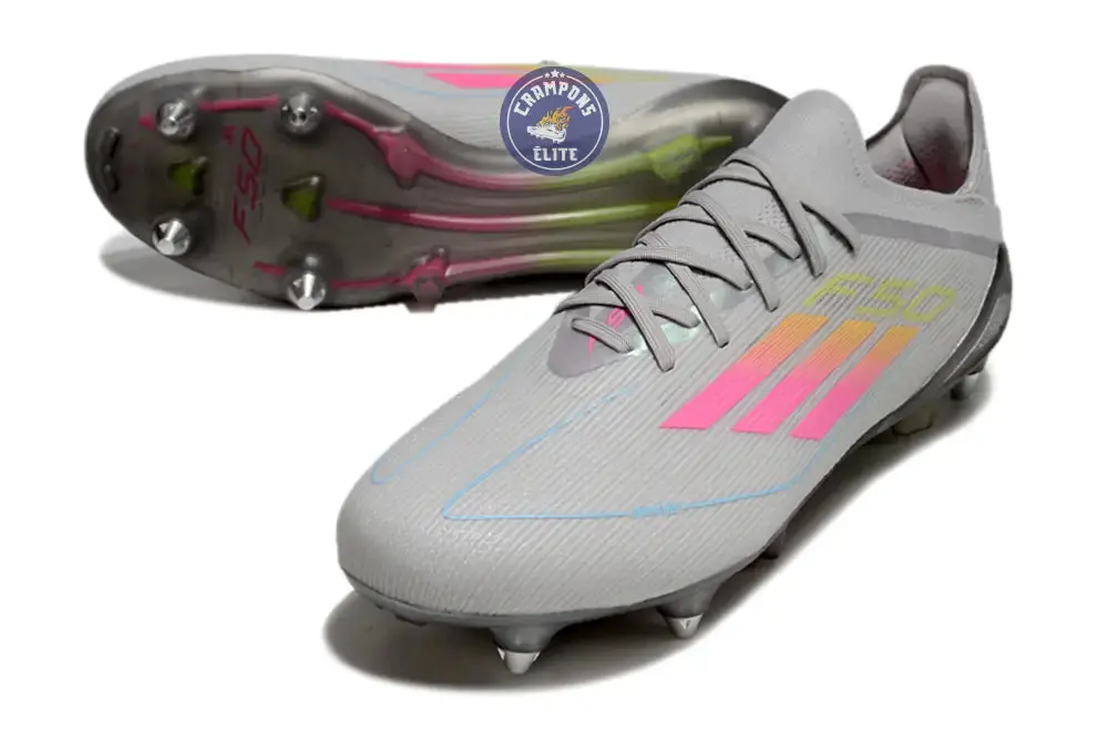 F50 Elite SG - Gris/Vert/Jaune/Rose - Image 2