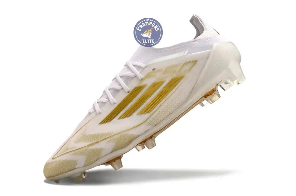 F50 Elitee Lacets FG - Blanc/Doré - Image 4