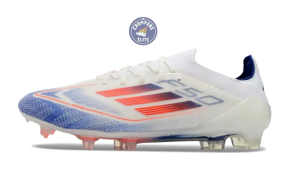 F50 Elitee Lacets FG - Blanc/Orange/Bleu - Image 5