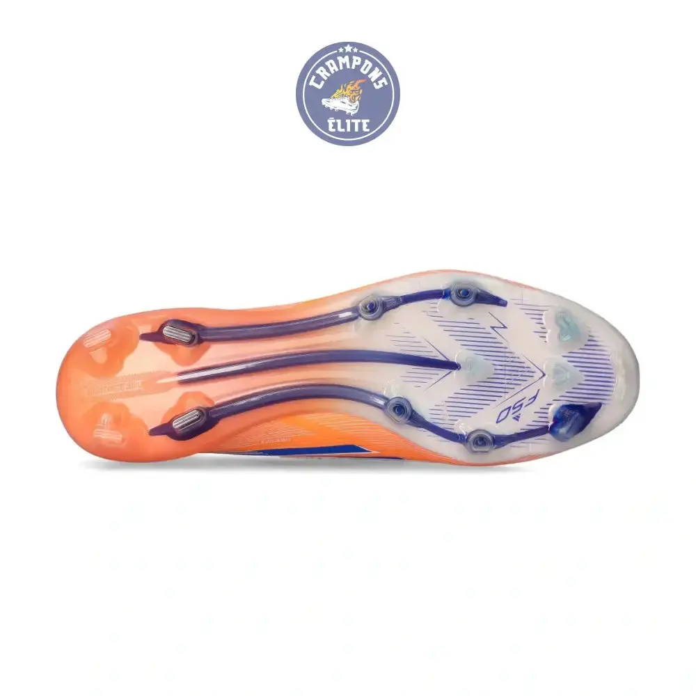 F50 Laceless Elite FG Coral Blaze - Orange/Bleu - Image 4