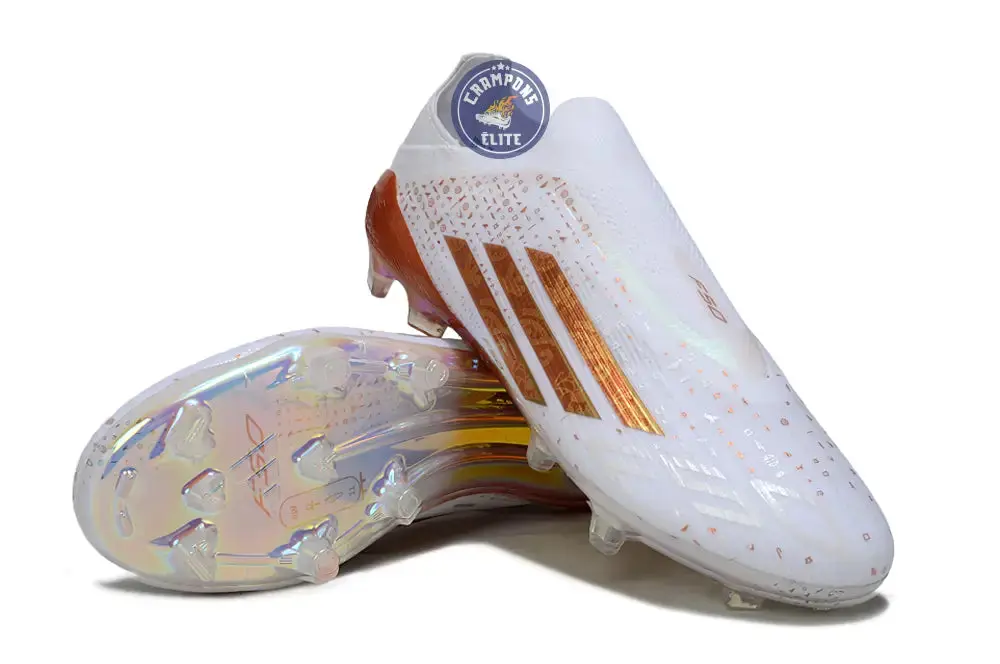 Adidas F50 Laceless Elite FG x Mohamed Salah AFCON - Blanc/Bronze Édition Limitée