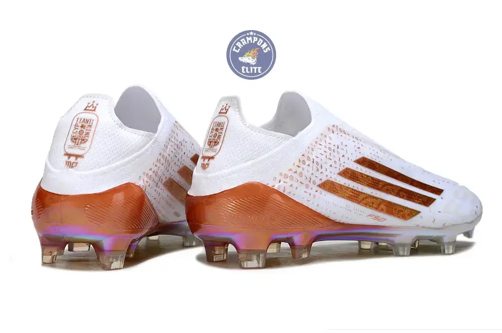 Adidas F50 Laceless Elite FG x Mohamed Salah AFCON - Blanc/Bronze Édition Limitée - Image 7