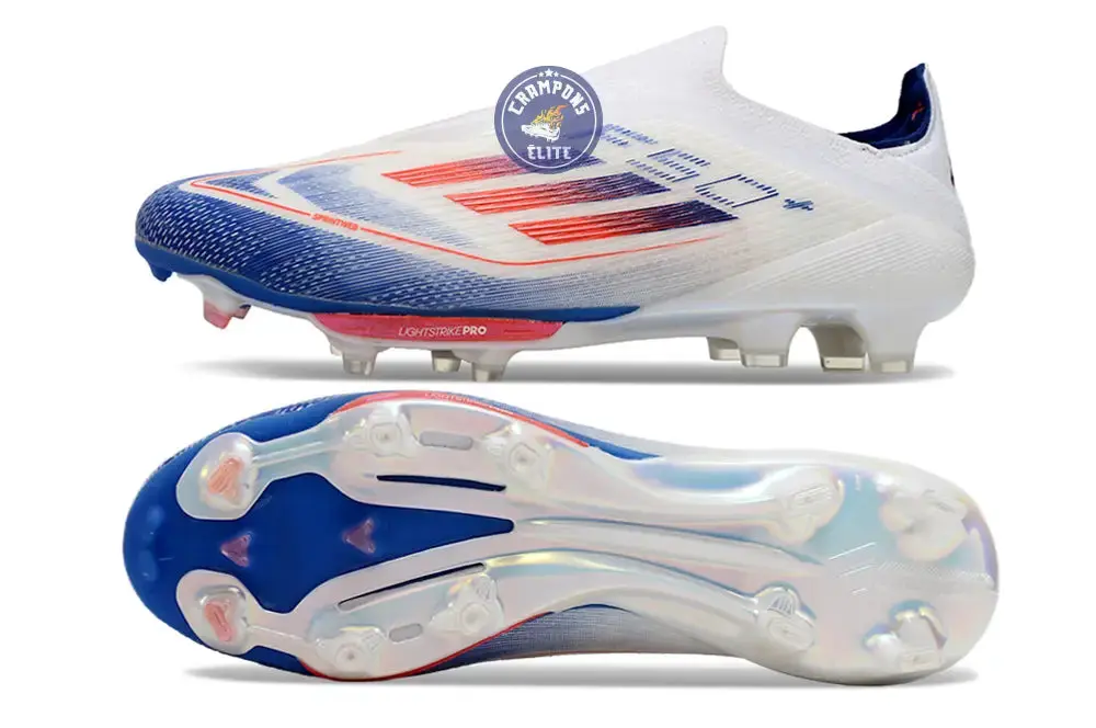 F50 + Laceless FG Blanc/Bleu/Rouge - Image 3