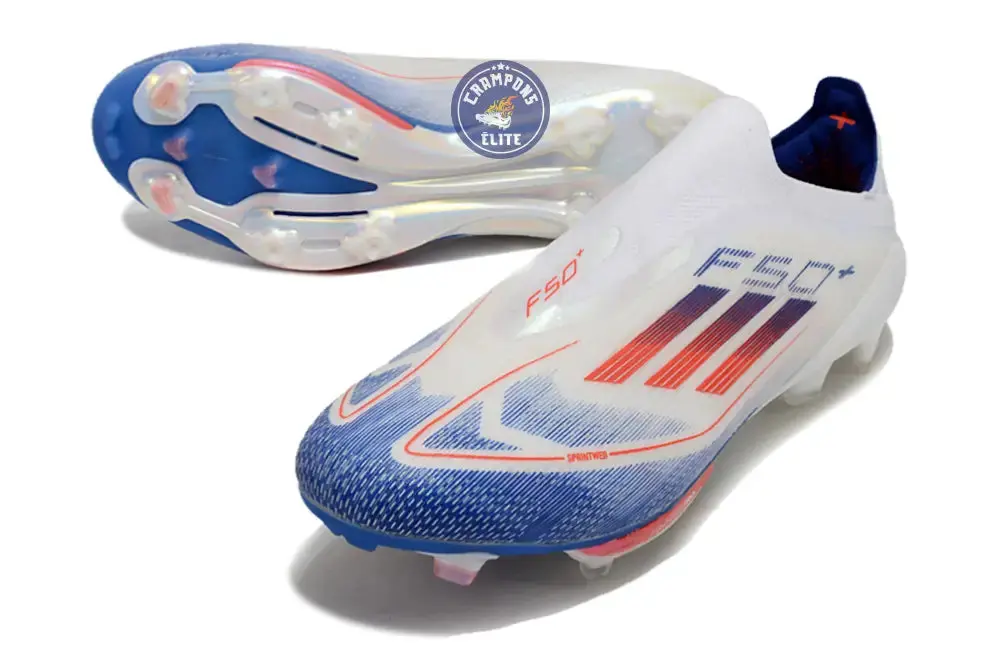 F50 + Laceless FG Blanc/Bleu/Rouge - Image 5