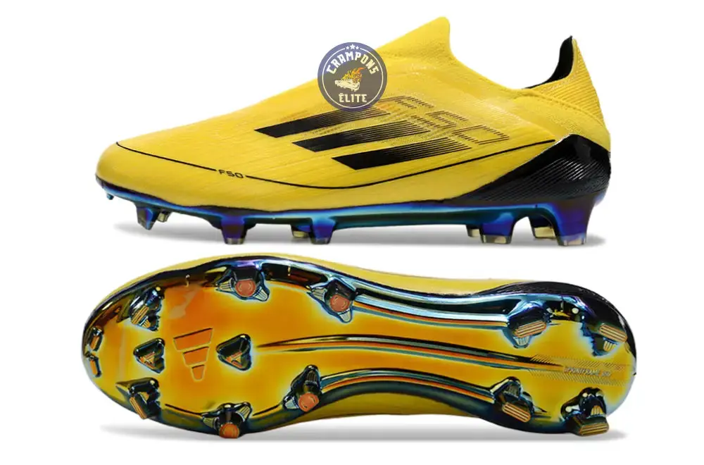 F50 Laceless FG Champions League - Jaune/Noir - Image 2