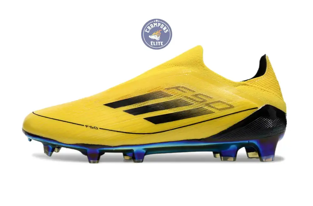 F50 Laceless FG Champions League - Jaune/Noir - Image 3