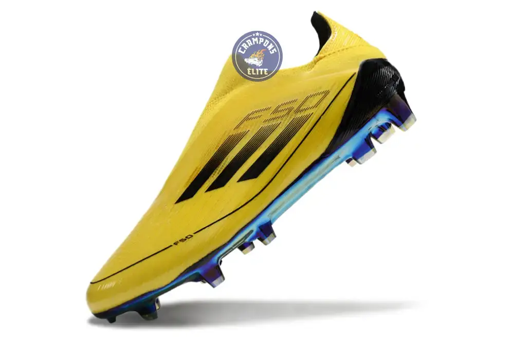 F50 Laceless FG Champions League - Jaune/Noir - Image 5