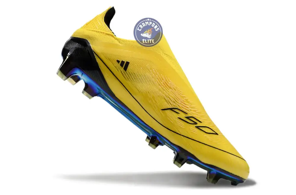 F50 Laceless FG Champions League - Jaune/Noir - Image 6