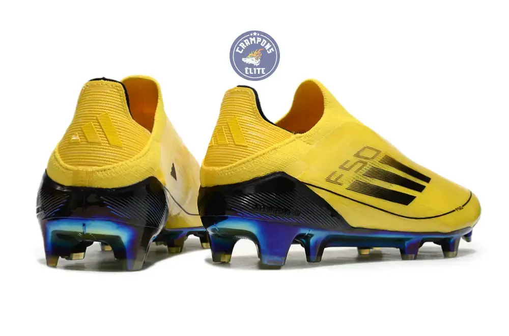 F50 Laceless FG Champions League - Jaune/Noir - Image 7