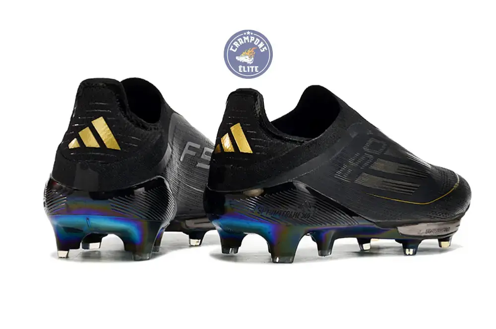 Adidas F50 + Laceless FG Dark Spark - Noir/Argenté/Doré - Image 4
