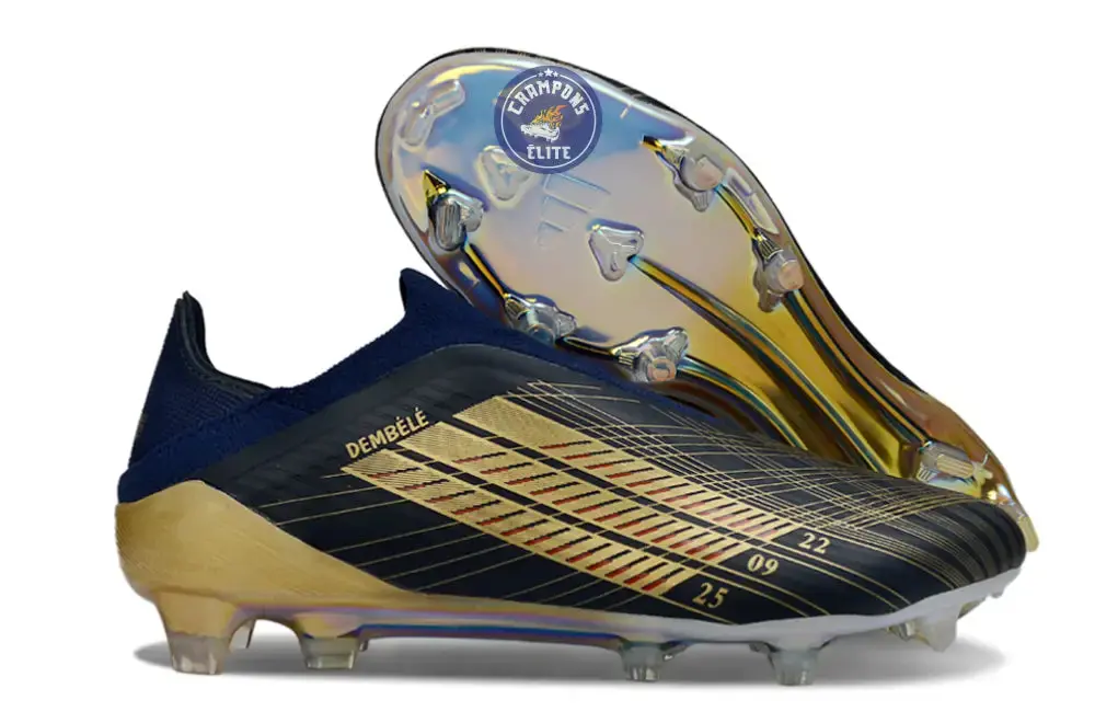 F50 Laceless FG Édition spéciale OUSMANE DEMBÉLÉ BALLON D’OR - BLEU FONCÉ/OR - Image 2