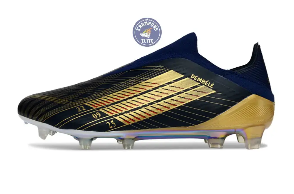F50 Laceless FG Édition spéciale OUSMANE DEMBÉLÉ BALLON D’OR - BLEU FONCÉ/OR - Image 4