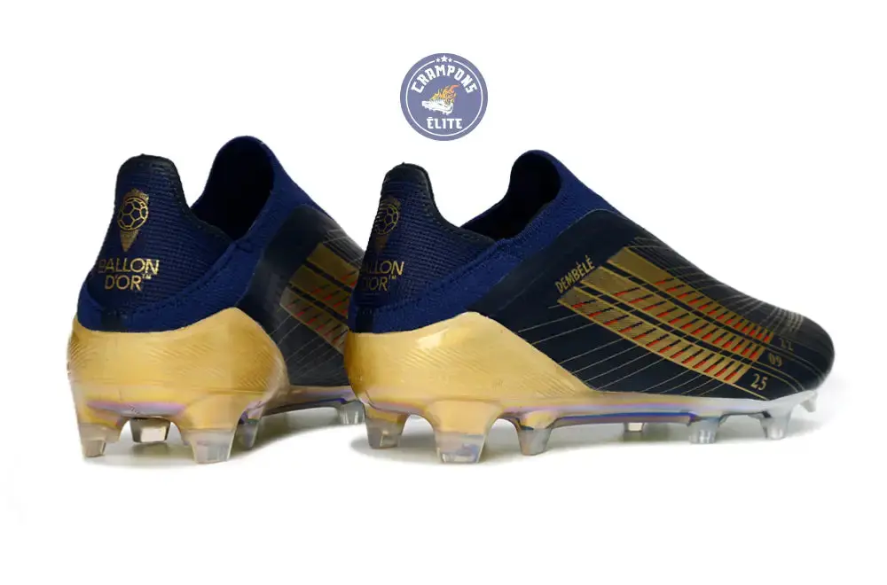 F50 Laceless FG Édition spéciale OUSMANE DEMBÉLÉ BALLON D’OR - BLEU FONCÉ/OR - Image 7
