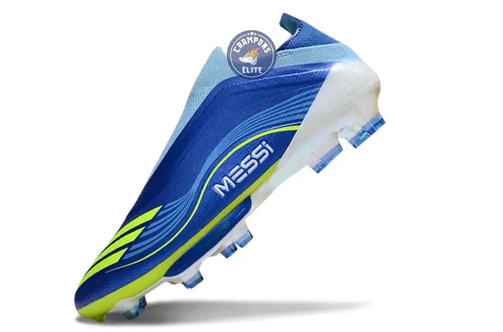 F50 + Laceless FG Messi - Bleu/Jaune - Image 4