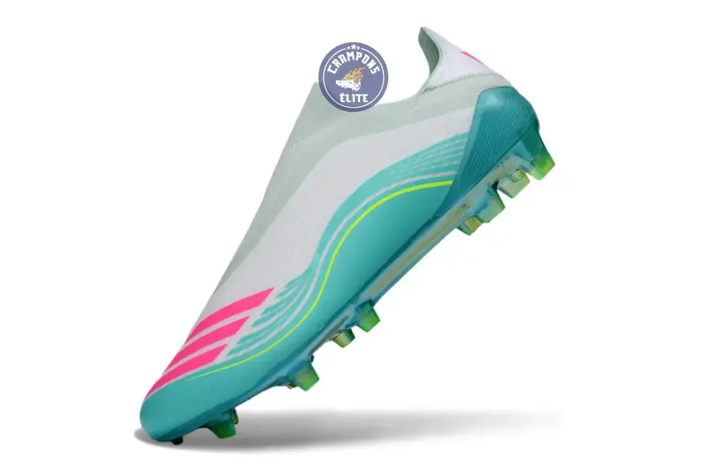 F50 Laceless FG Messi Aurora Radiant Pack - Turquoise/Blanc/Rose - Image 4