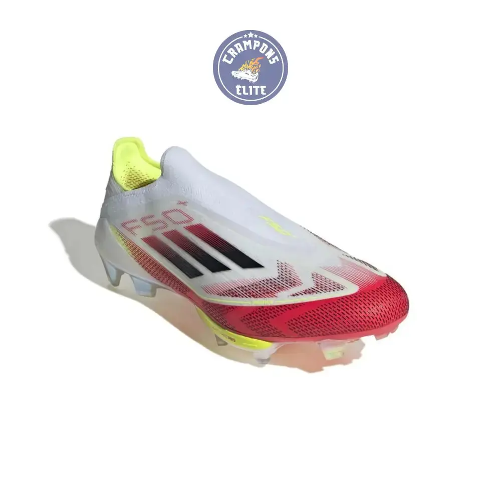F50 + Laceless FG Pure Victory - Blanc/Noir/Jaune - Image 3