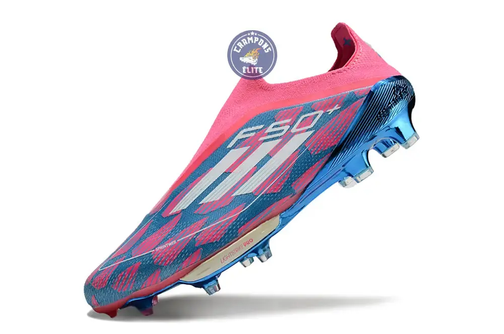 F50 + Laceless FG Reemergence - Bleu/Blanc/Rose - Image 5