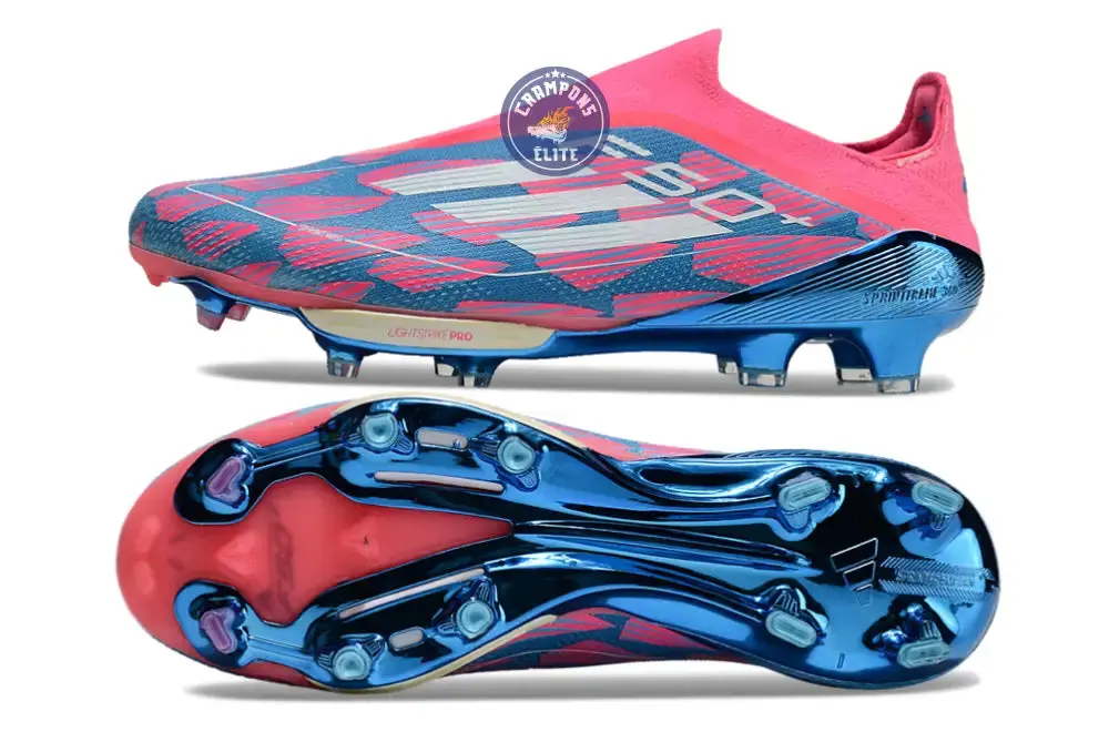 F50 + Laceless FG Reemergence - Bleu/Blanc/Rose - Image 7