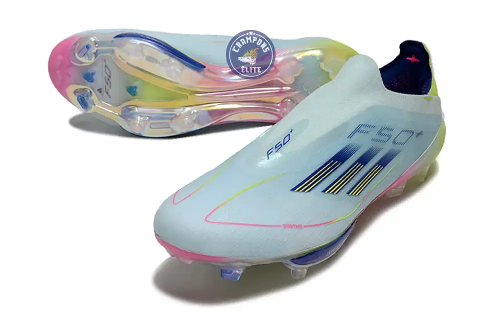 F50 + Laceless FG Stellar Icon - Almost Blue/Bleu/Jaune - Image 3