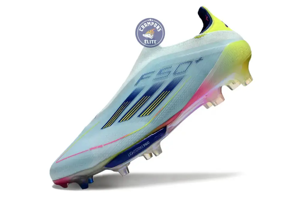 F50 + Laceless FG Stellar Icon - Almost Blue/Bleu/Jaune - Image 4
