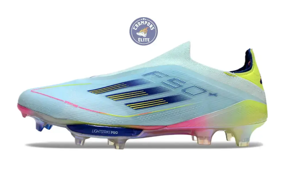 F50 + Laceless FG Stellar Icon - Almost Blue/Bleu/Jaune - Image 7