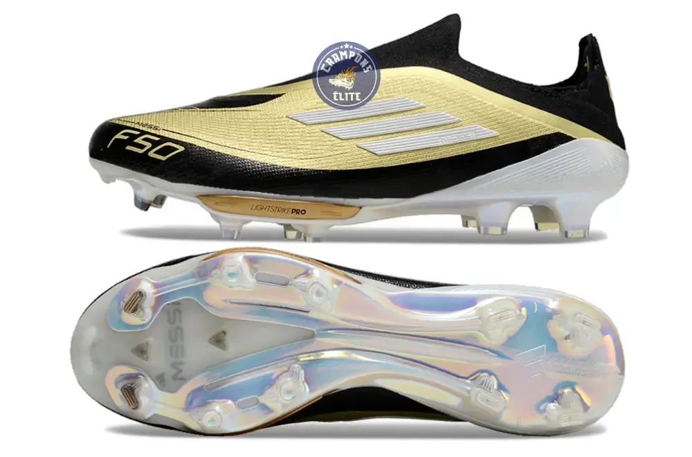 F50 + Laceless FG Triunfo Dorado - Doré/Blanc/Noir - Image 5