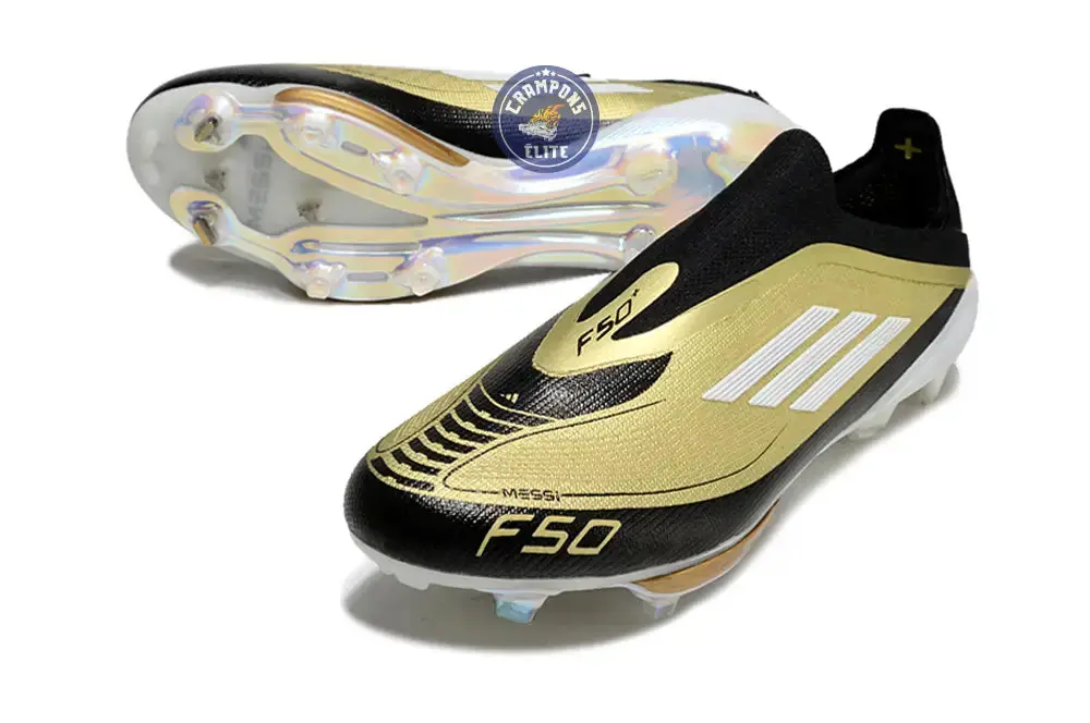 F50 + Laceless FG Triunfo Dorado - Doré/Blanc/Noir - Image 7