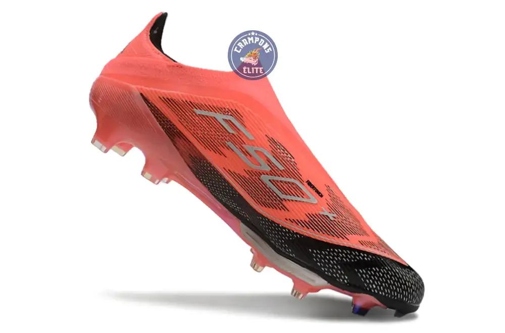 Adidas F50 + Laceless FG Vivid Horizon - Turbo/Aurora Black/Argenté - Image 4
