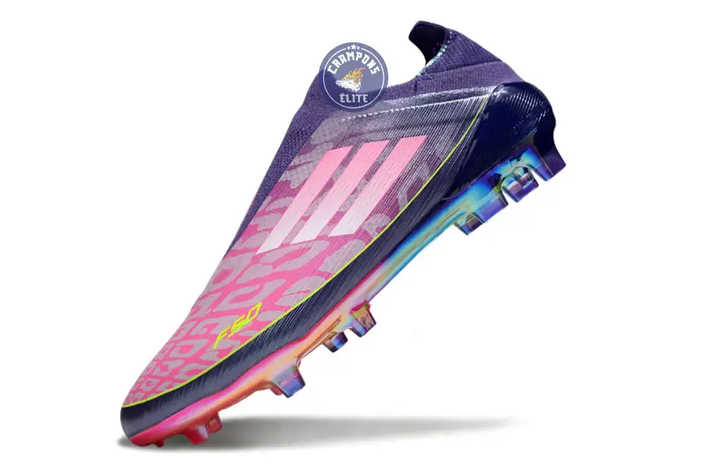 Adidas F50 Laceless Lamine Yamal 2 - Violet/Rose/Jaune Fluo - Image 6