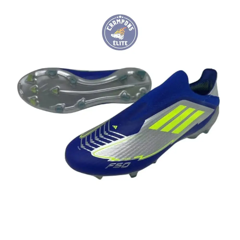 F50 Laceless MESSI Elite FG LA VIDA RAPIDA - ARGENTÉ/JAUNE/BLEU - Image 2