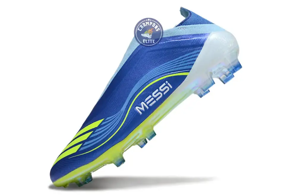 F50 Laceless FG Messi - Bleu/Jaune - Image 4