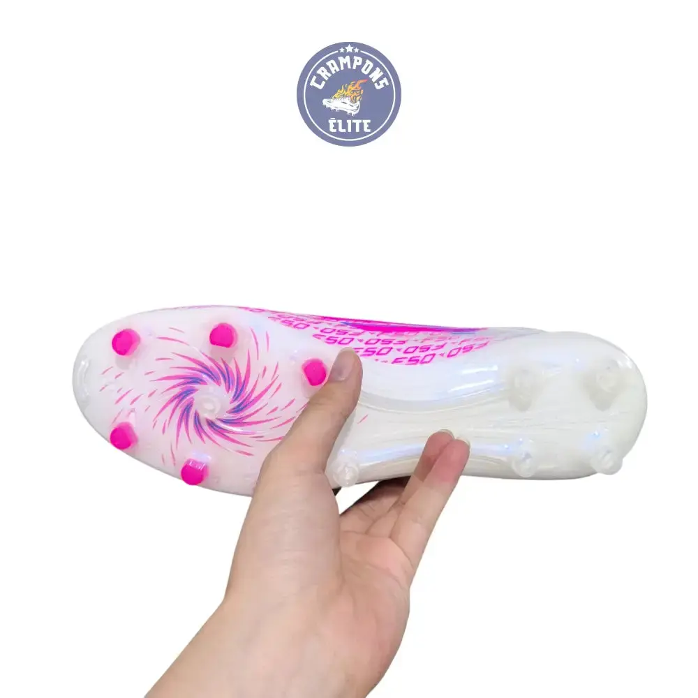 Adidas F50 Laceless Sparkfusion Elite FG/AG Trinity - Blanc/Rose - Image 5