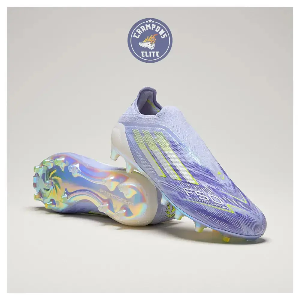 Adidas F50 Laceless Sparkfusion Elite Low Cut FG Radiant Blaze - Violet/Vert - Image 10