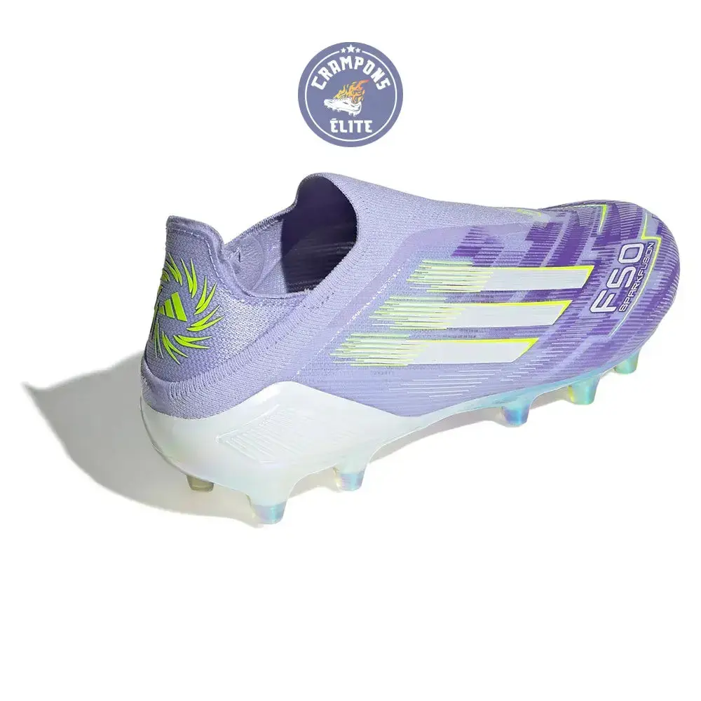 Adidas F50 Laceless Sparkfusion Elite Low Cut FG Radiant Blaze - Violet/Vert - Image 4