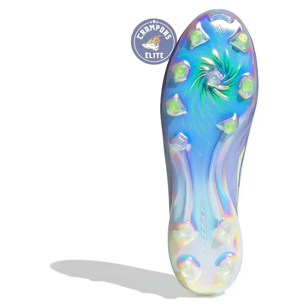 Adidas F50 Laceless Sparkfusion Elite Low Cut FG Radiant Blaze - Violet/Vert - Image 6