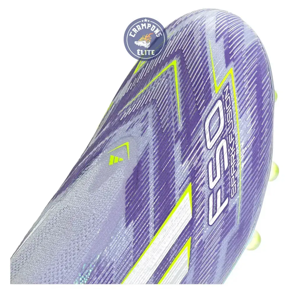 Adidas F50 Laceless Sparkfusion Elite Low Cut FG Radiant Blaze - Violet/Vert - Image 8