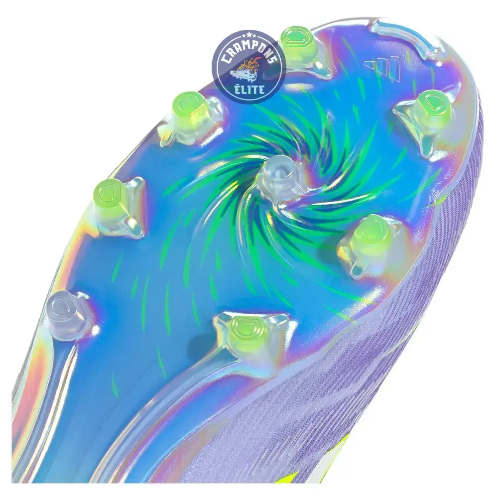 Adidas F50 Laceless Sparkfusion Elite Low Cut FG Radiant Blaze - Violet/Vert - Image 9
