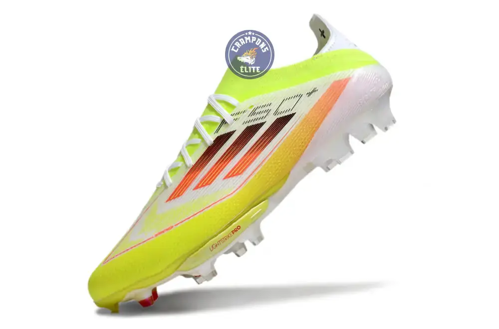 F50+ Lacets FG - Blanc/Jaune Fluo/Orange/noir - Image 4