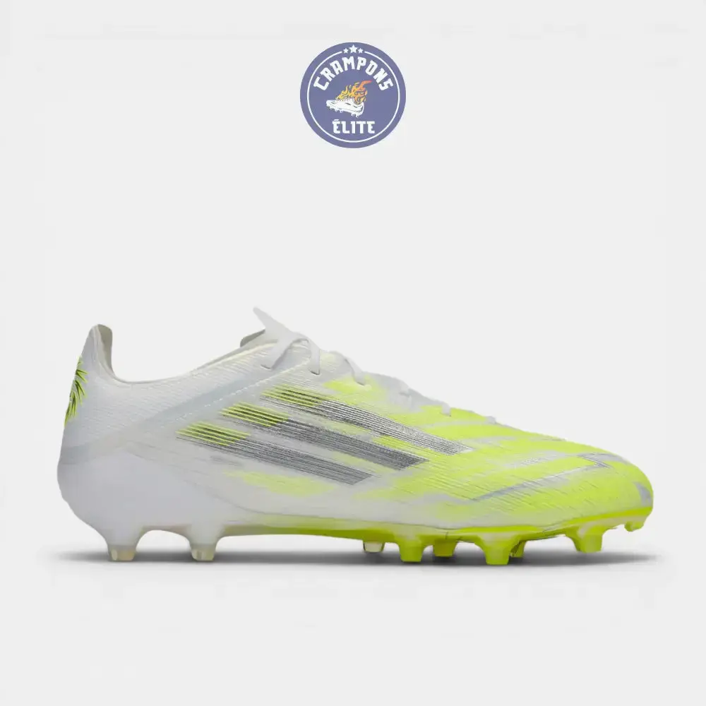 Adidas F50 Sparkfusion Low Cut Lacets FG - Blanc/Jaune Fluo - Image 3
