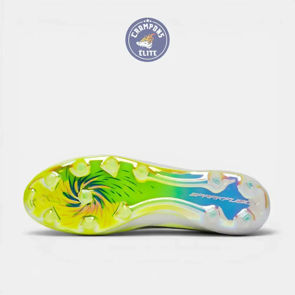 Adidas F50 Sparkfusion Low Cut Lacets FG - Blanc/Jaune Fluo - Image 5