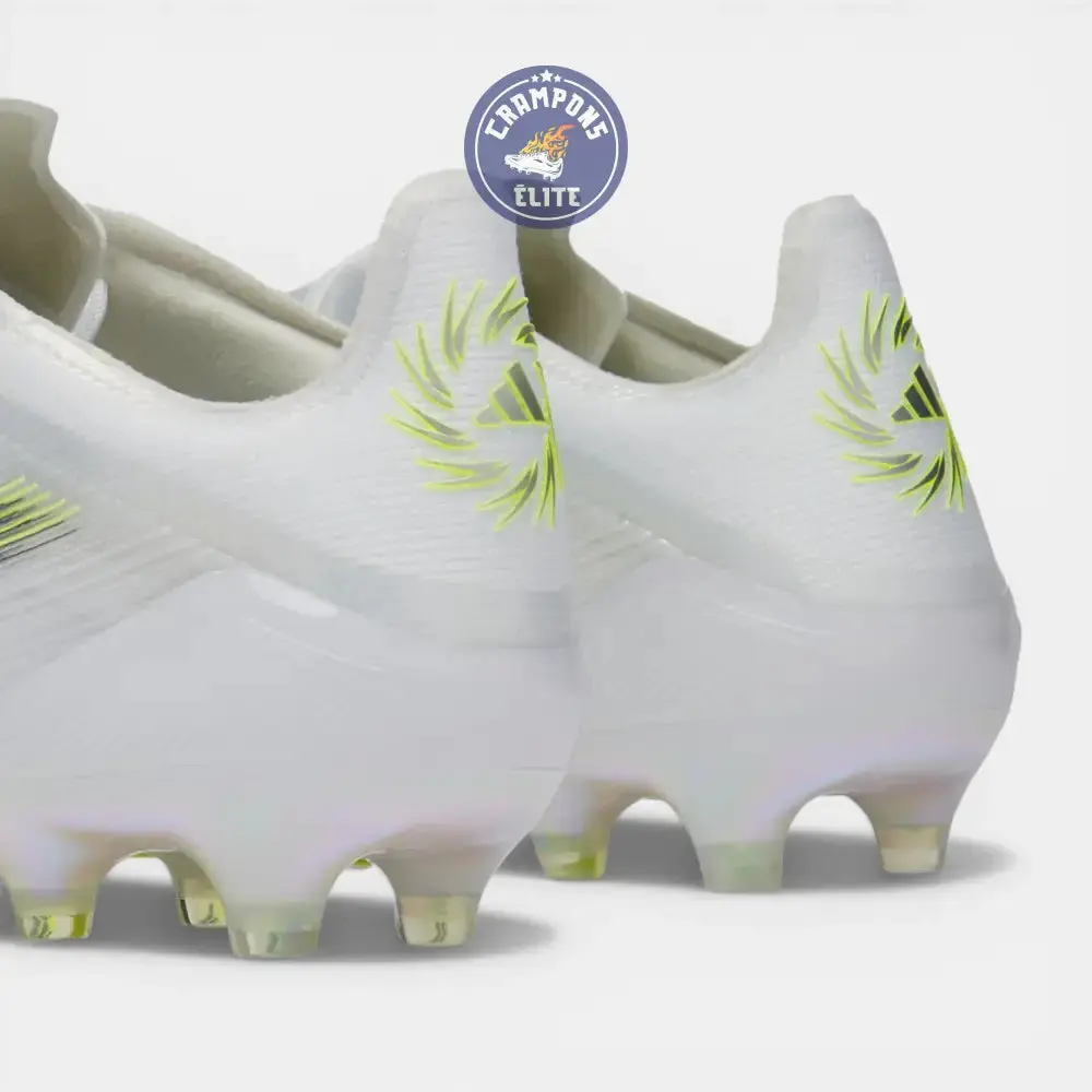 Adidas F50 Sparkfusion Low Cut Lacets FG - Blanc/Jaune Fluo - Image 6
