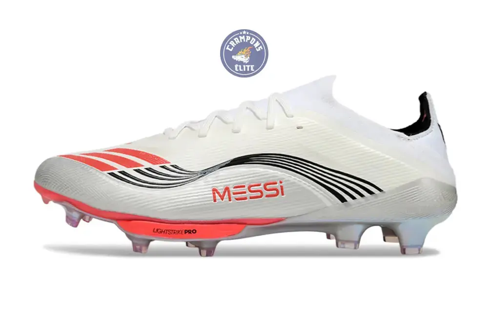 F50+ Lacets FG Prestig10 - Blanc/Lucid Red/Argenté - Image 5