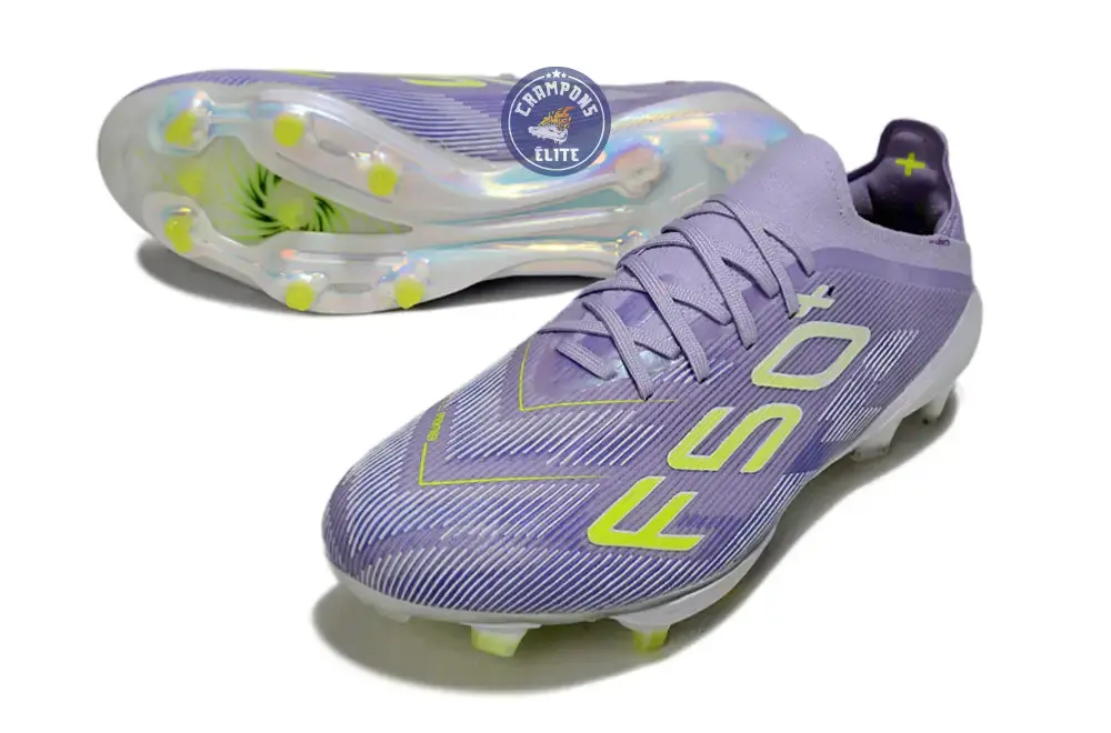 F50+ Lacets FG - Violet/Jaune Fluo/Gris - Image 2