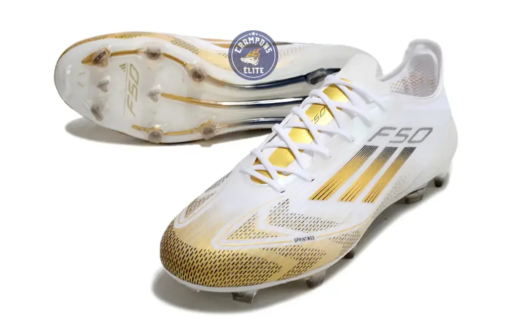 F50 Languette FG - Blanc/Doré/Noir - Image 2