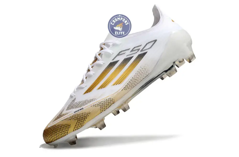 F50 Languette FG - Blanc/Doré/Noir - Image 4
