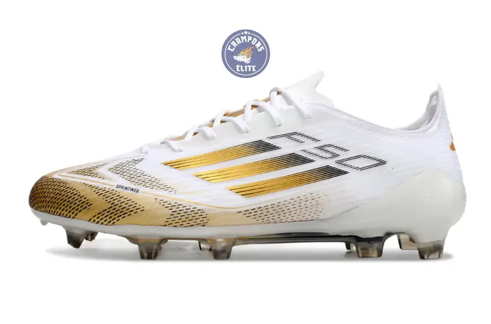 F50 Languette FG - Blanc/Doré/Noir - Image 5