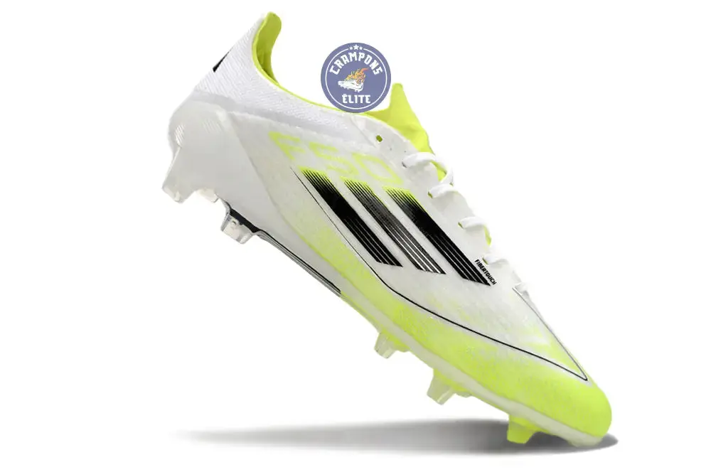 F50 Languette FG - Blanc/Jaune Fluo/Noir - Image 3
