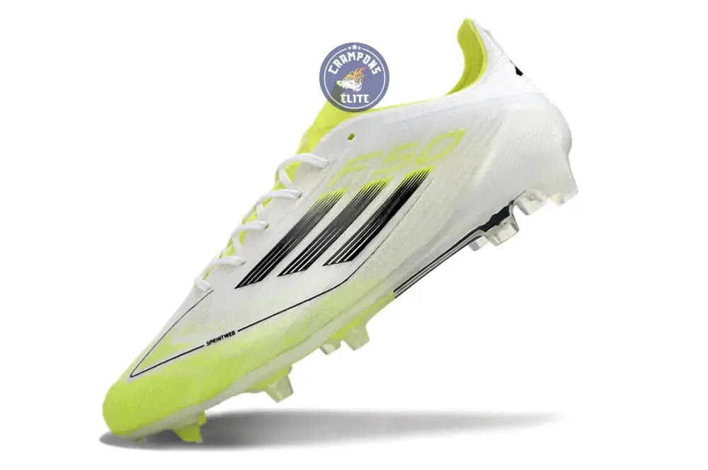 F50 Languette FG - Blanc/Jaune Fluo/Noir - Image 4