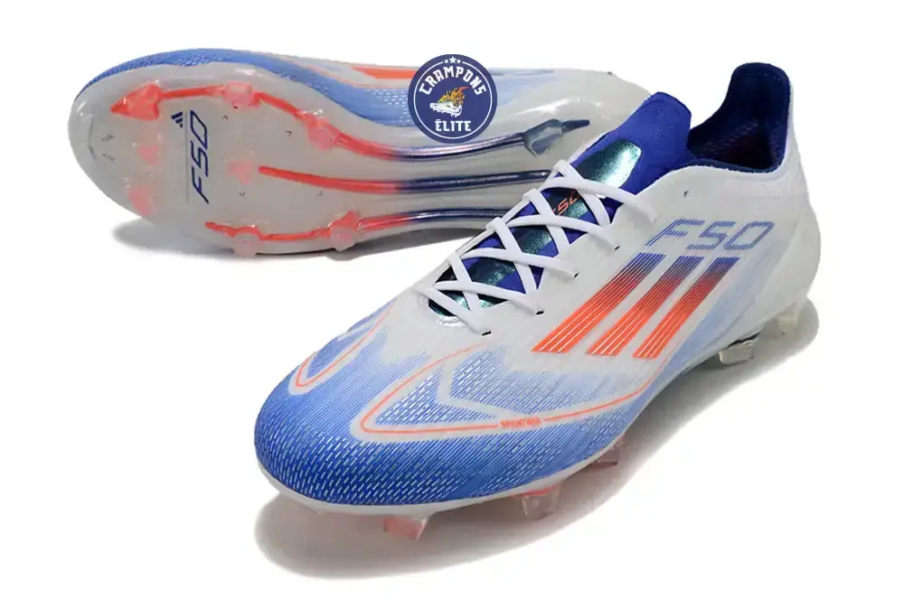 F50 Languette FG - Blanc/Orange/Bleu/Orange - Image 2